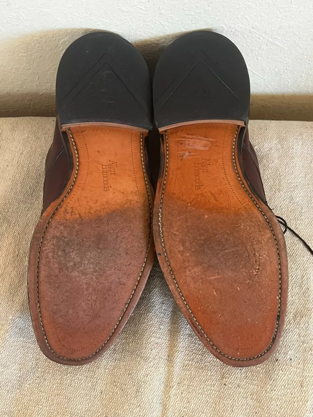 Allen Edmonds Men's Brown Hillcrest Leather Dress Office Shoes Sz 9.5